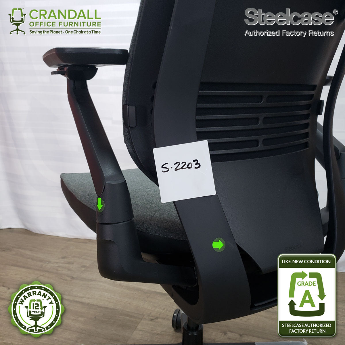 S-2203 - Steelcase Gesture with Headrest - Grade B