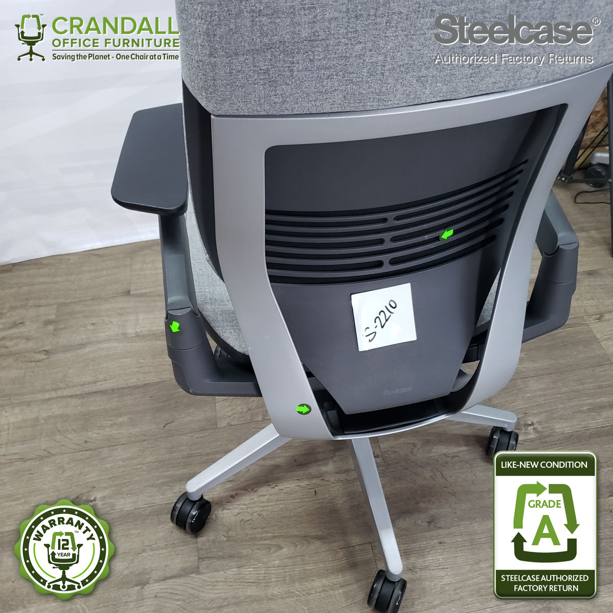 S-2210 - Steelcase Gesture with Headrest - Grade B