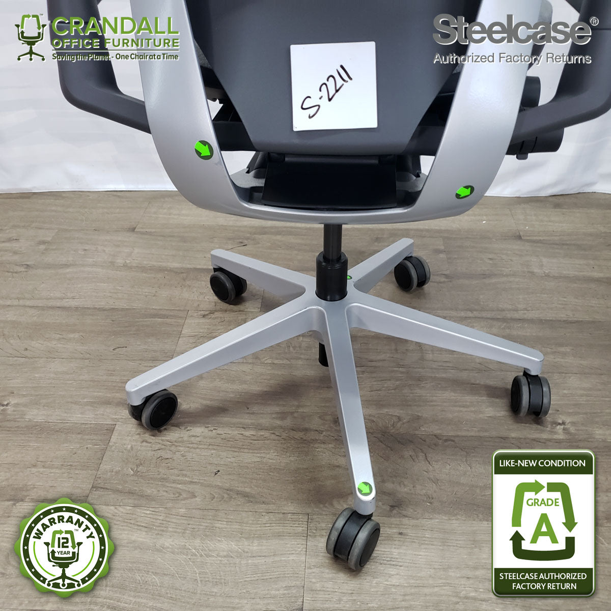 S-2211 - Steelcase Gesture with Headrest - Grade B