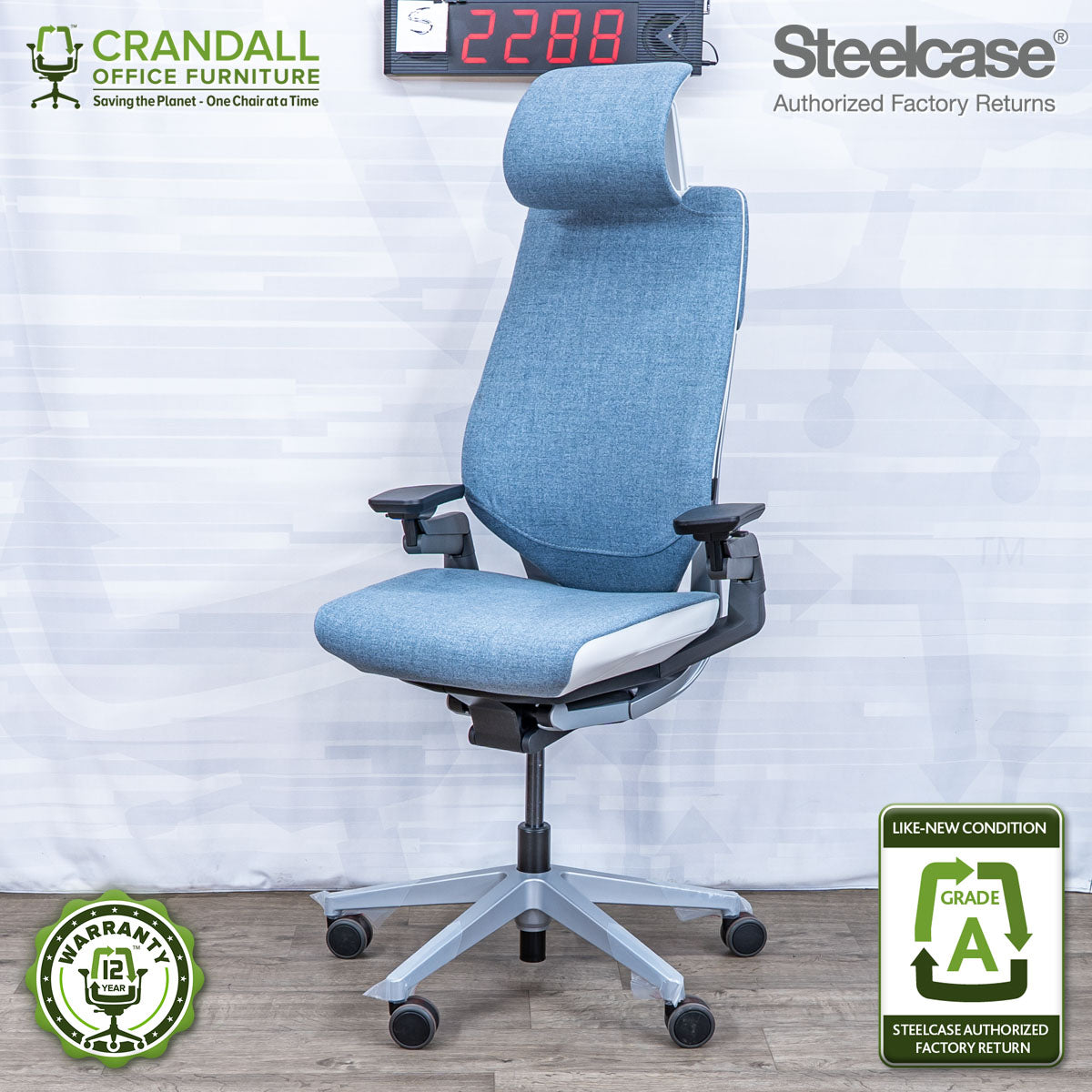 デスクチェア Steelcase Gesture S-2288 - Steelcase Gesture - Grade A – Crandall Office Furniture