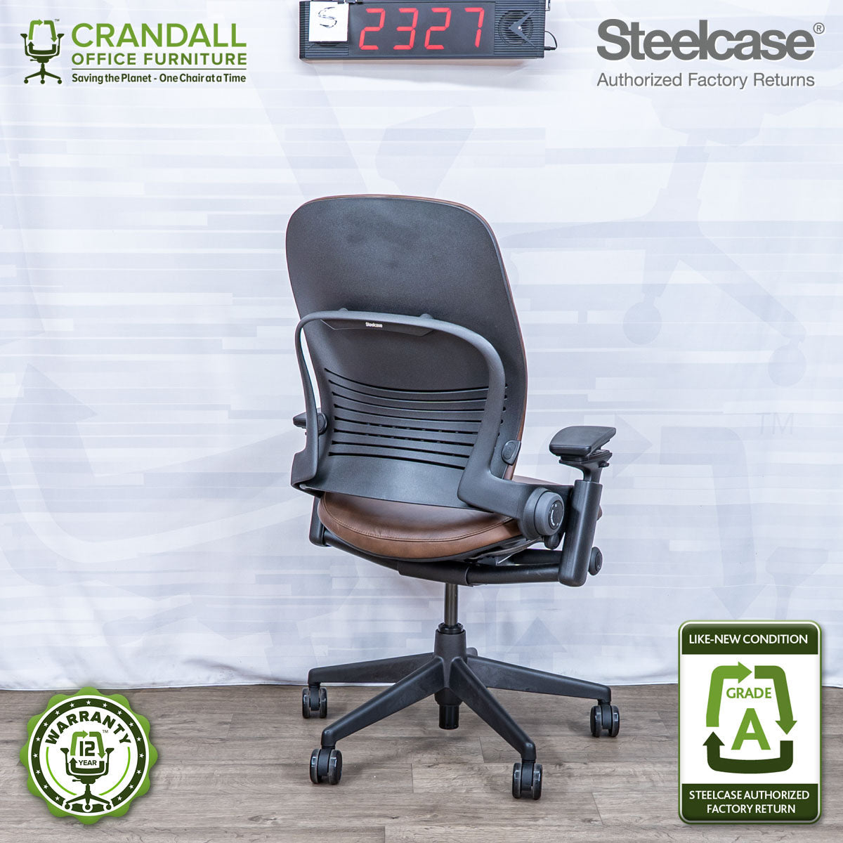 S-2327 - Steelcase V2 Leap - Grade A – Crandall Office Furniture
