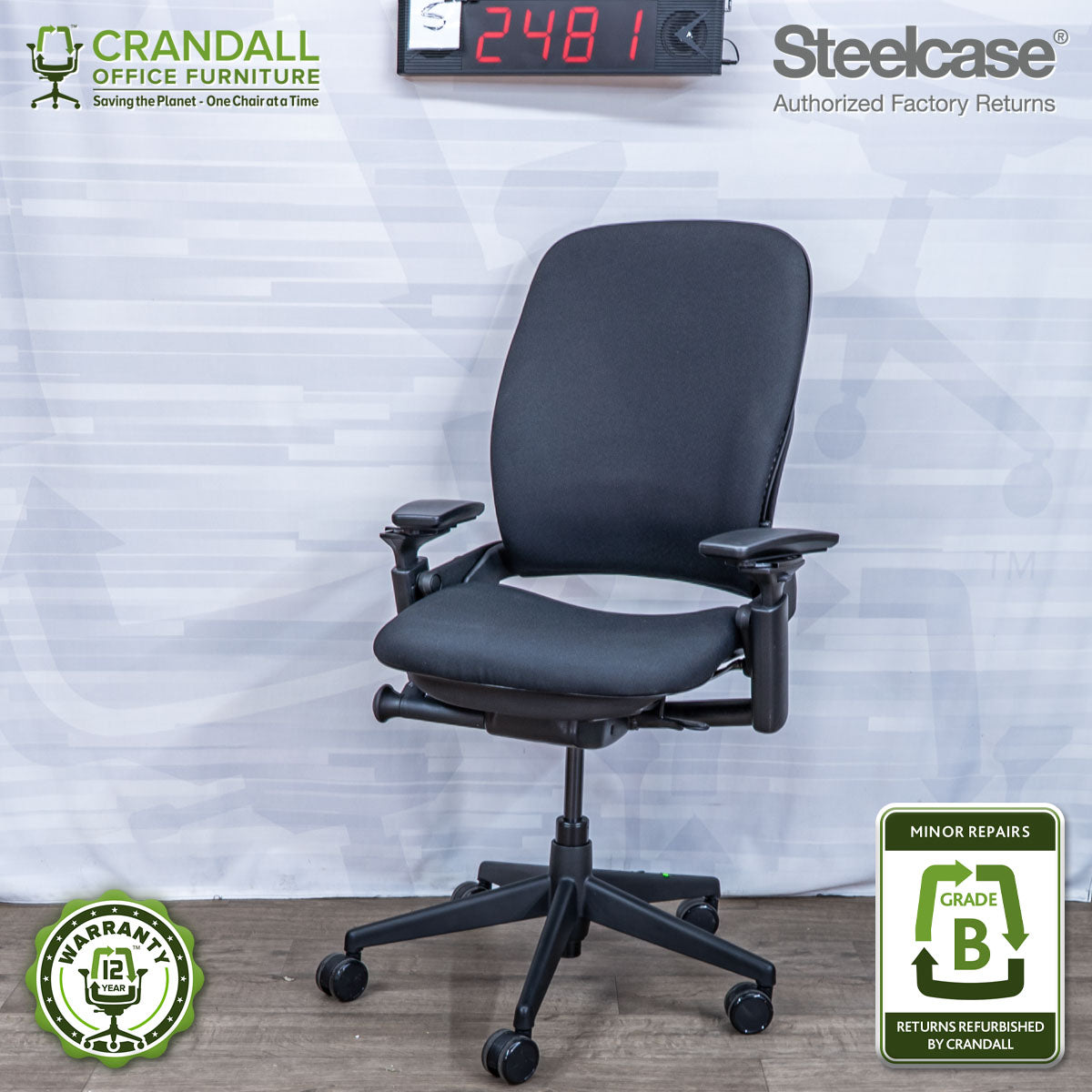 S-2481 - Steelcase V2 Leap - Grade B