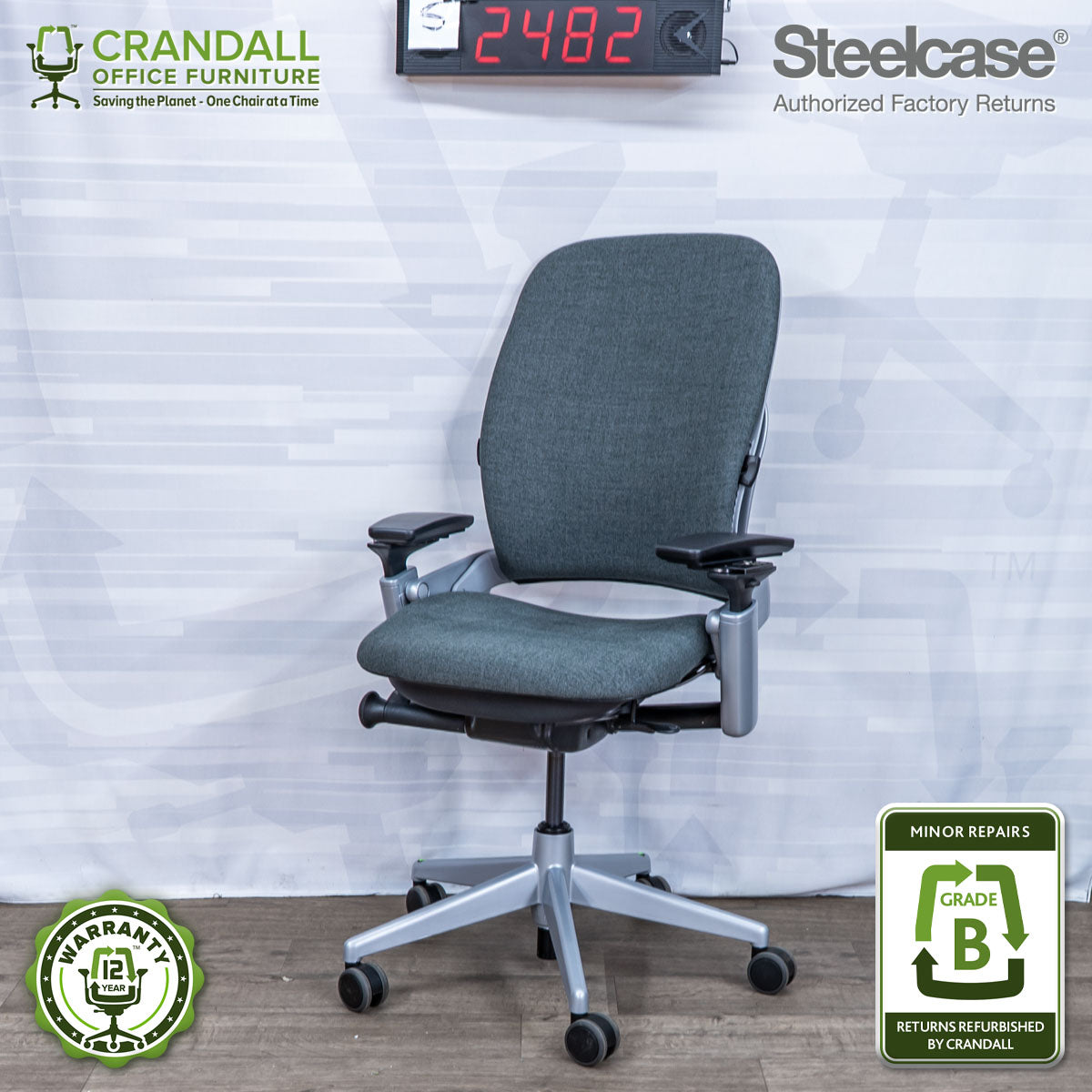 S-2482 - Steelcase V2 Leap - Grade B