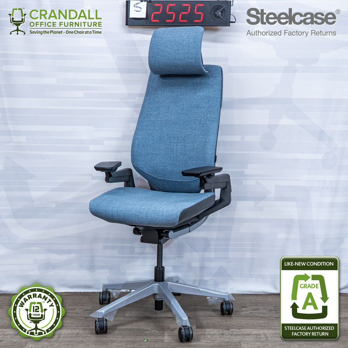 S-2525 - Steelcase Gesture with Headrest - Grade A