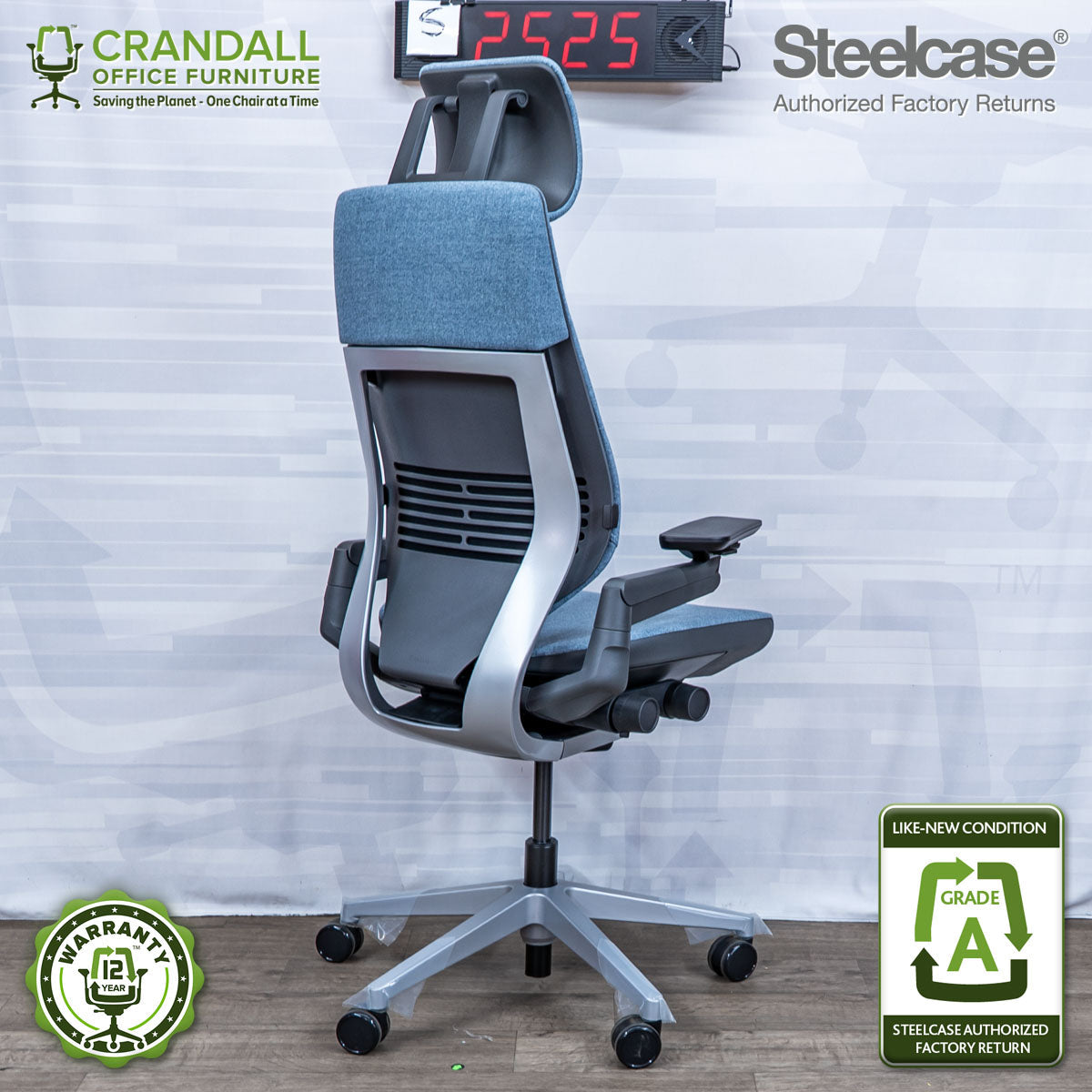 S-2525 - Steelcase Gesture with Headrest - Grade A – Crandall 