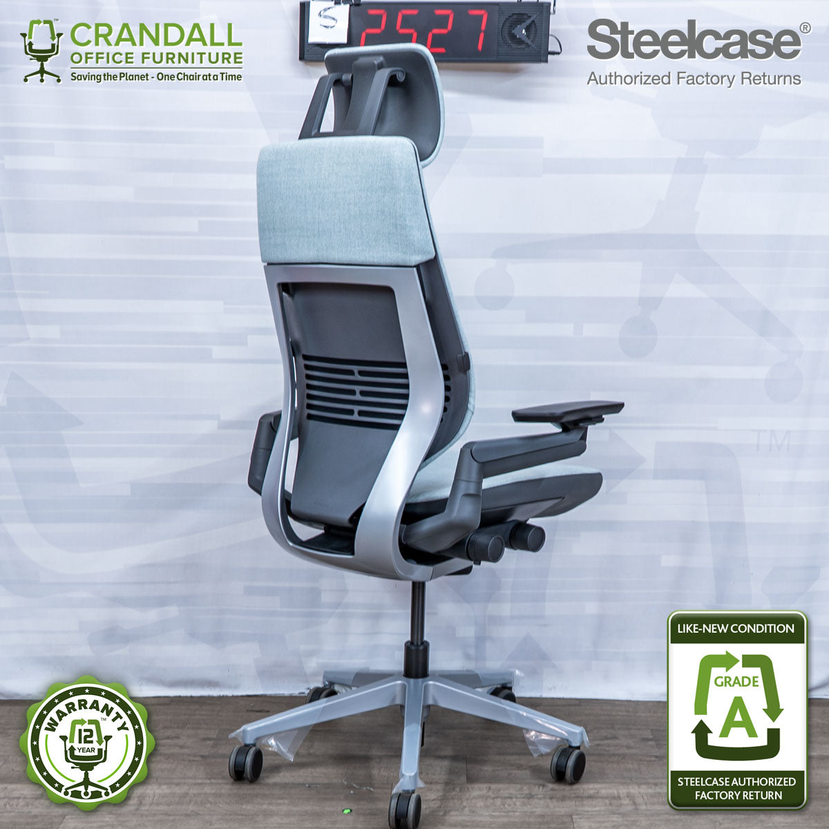 S-2527 - Steelcase Gesture with Headrest - Grade A