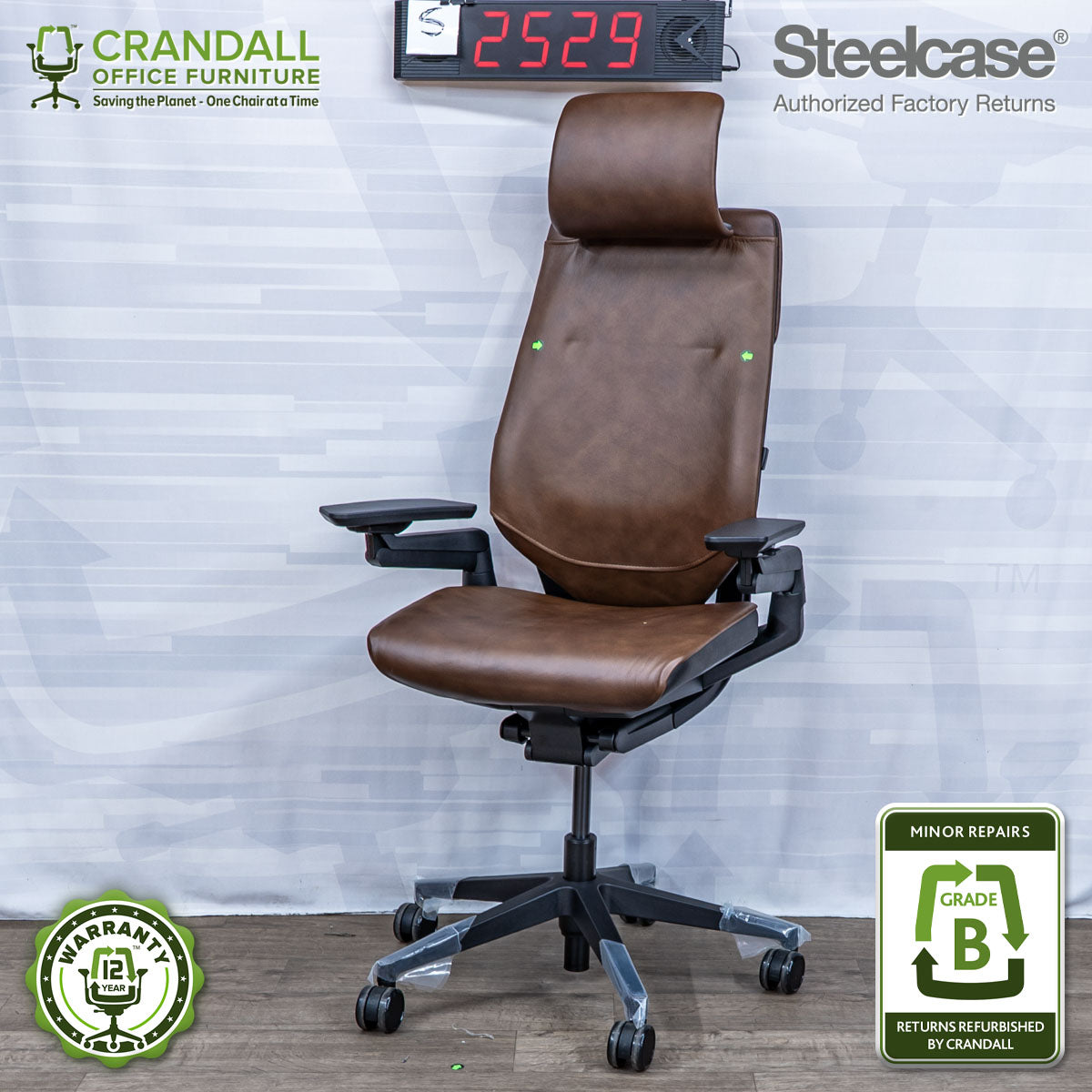 S-2529 - Steelcase Gesture with Headrest - Grade B