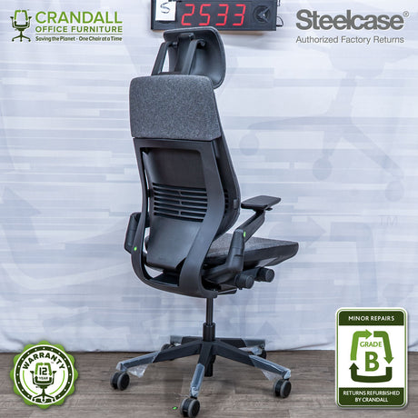 S-2533 - Steelcase Gesture with Headrest - Grade B