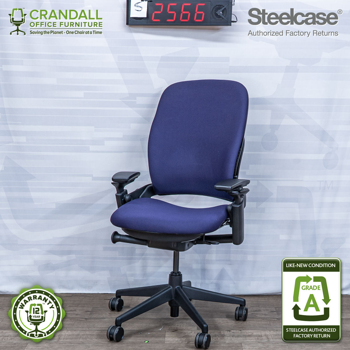 S-2566 - Steelcase V2 Leap - Grade A