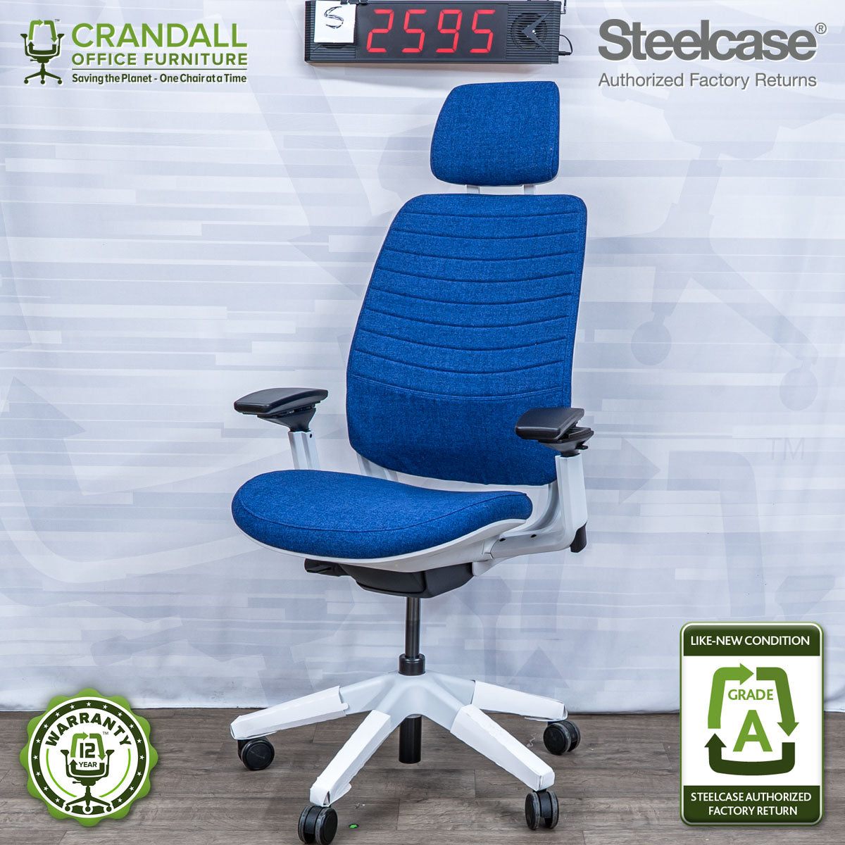 S-2595 - Steelcase Series 2 with Headrest - Grade A