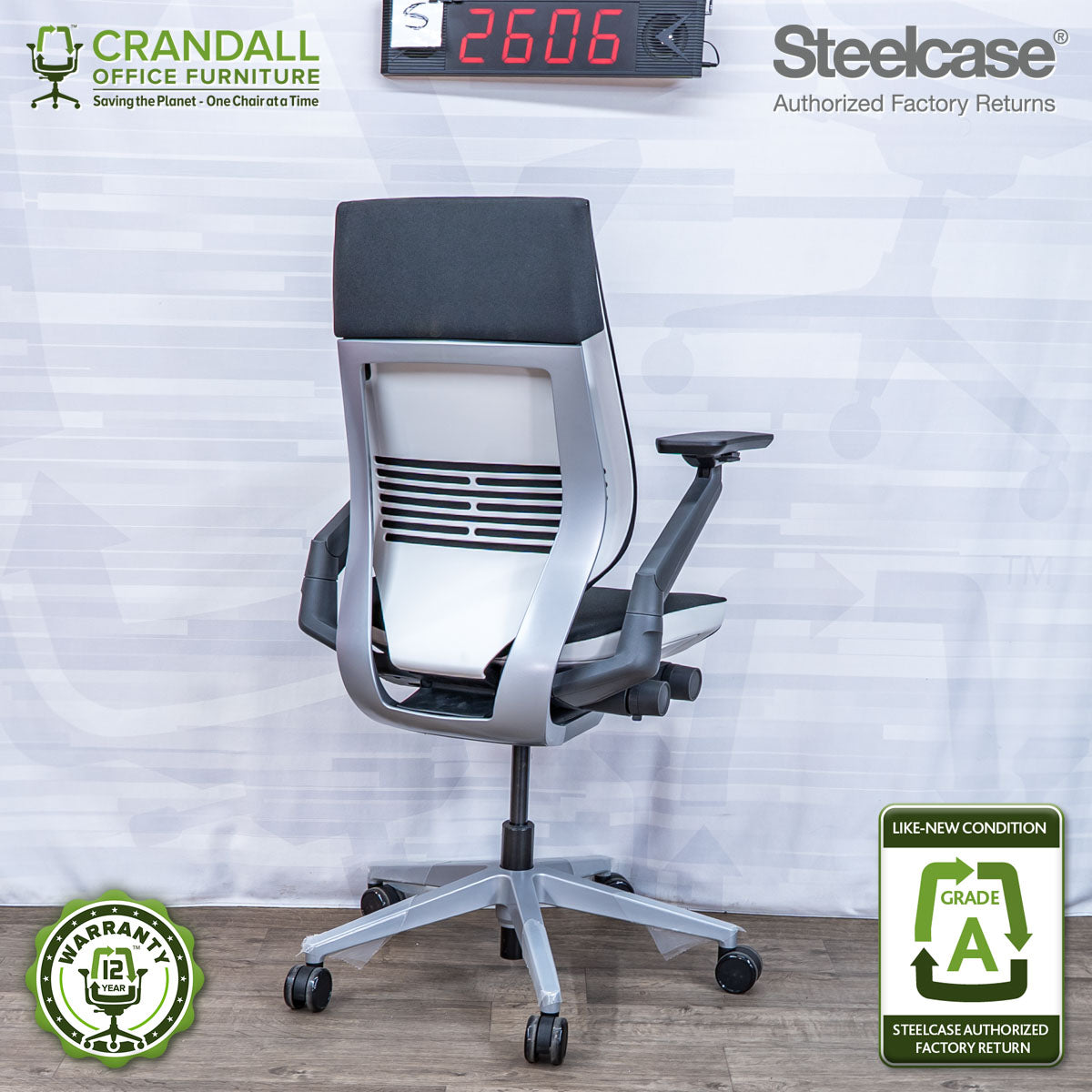 S-2606 - Steelcase Gesture - Grade A – Crandall Office Furniture