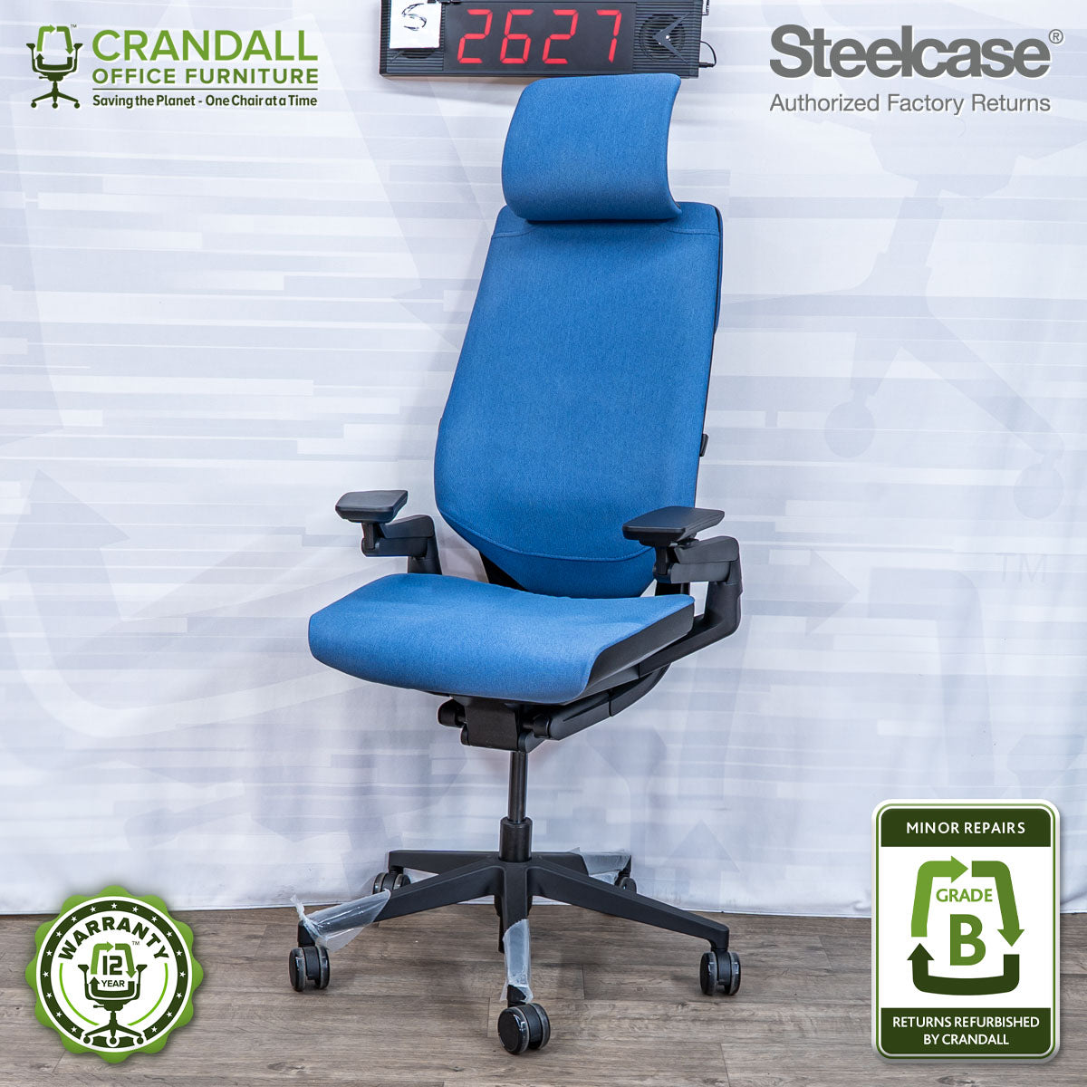 S-2627 Steelcase Gesture with Headrest Grade B – Crandall