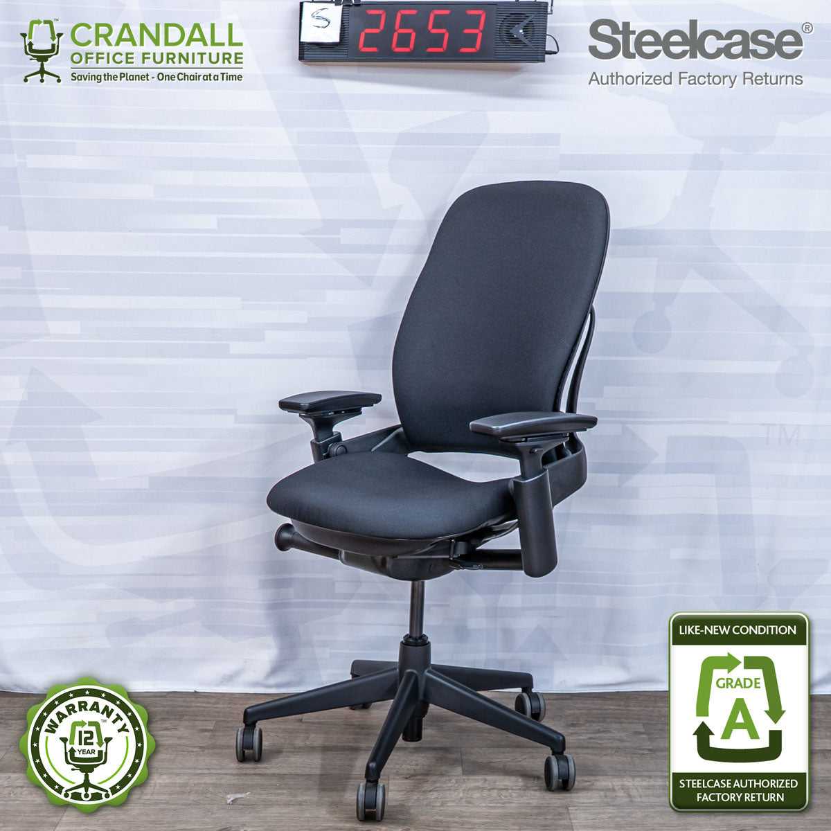 S-2653 - Steelcase V2 Leap - Grade A