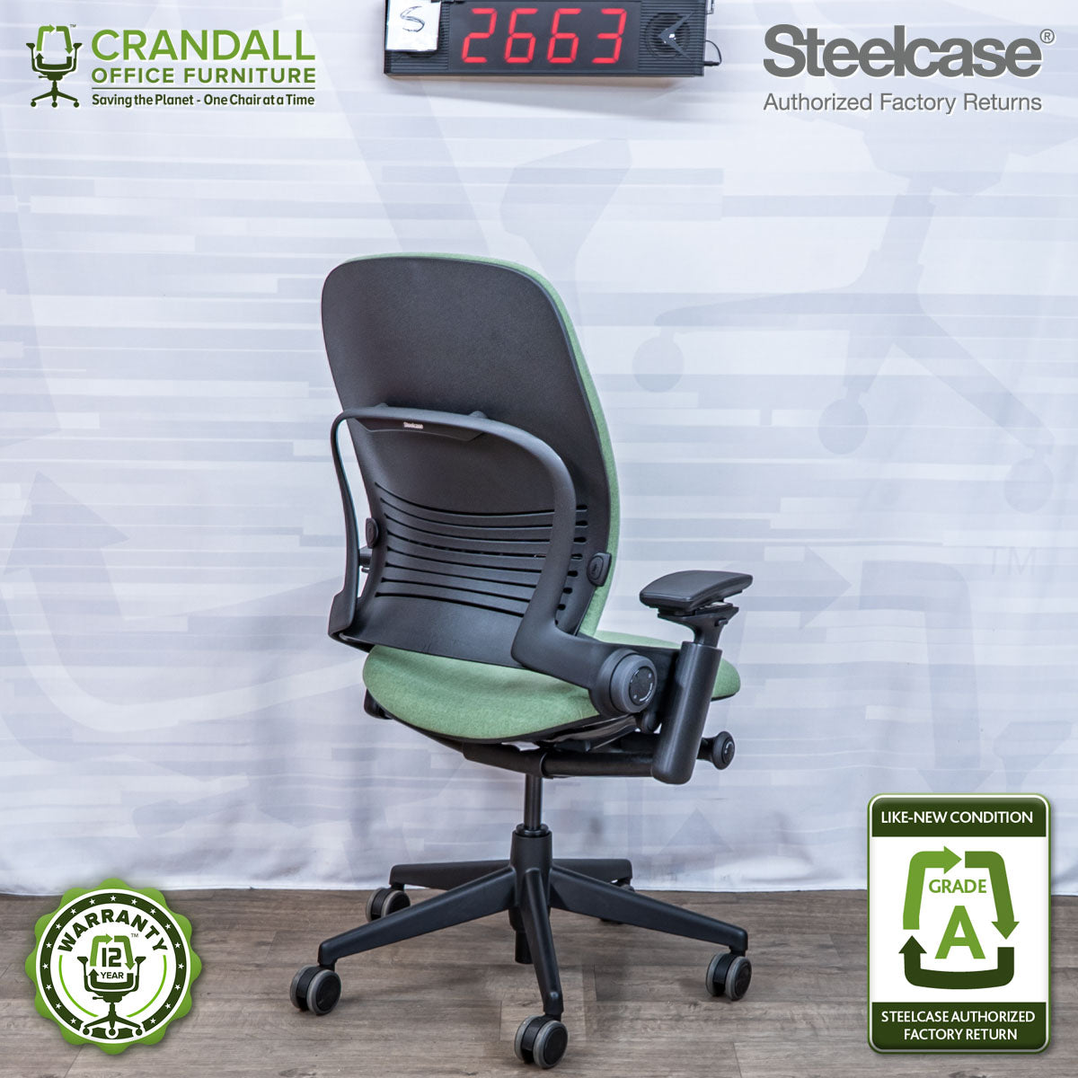 S-2663 - Steelcase V2 Leap - Grade A