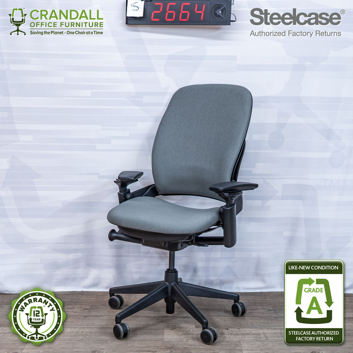 S-2664 - Steelcase V2 Leap - Grade A