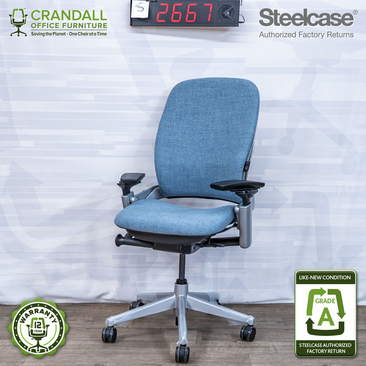 S-2667 - Steelcase V2 Leap - Grade A
