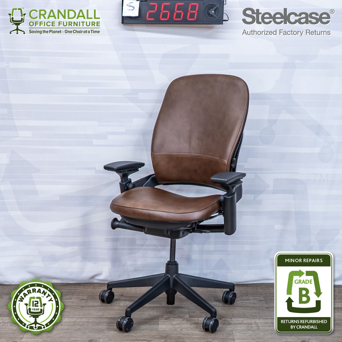 S-2668 - Steelcase V2 Leap - Grade B