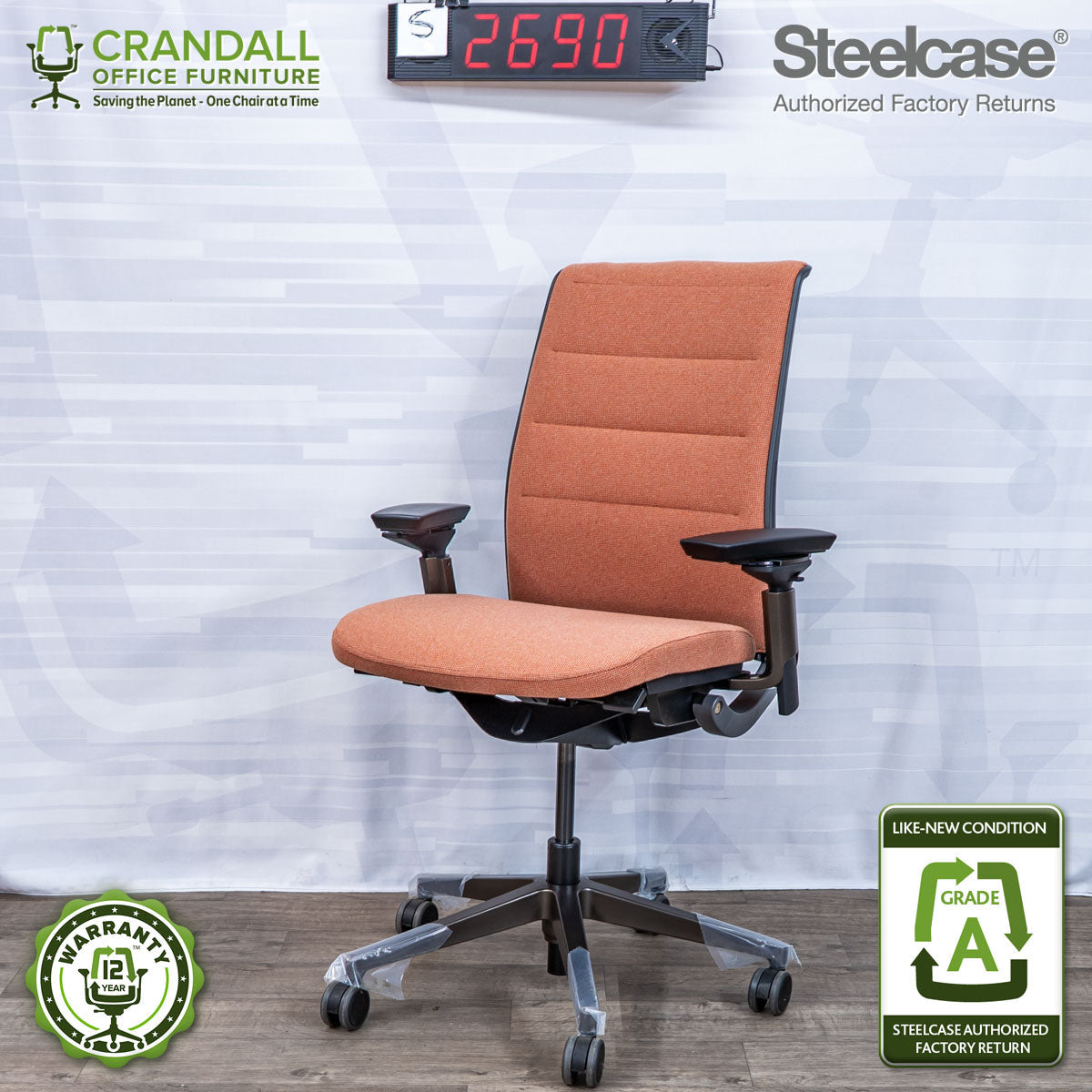 S-2690 - Steelcase V2 Think - Grade A – Crandall Office Furniture