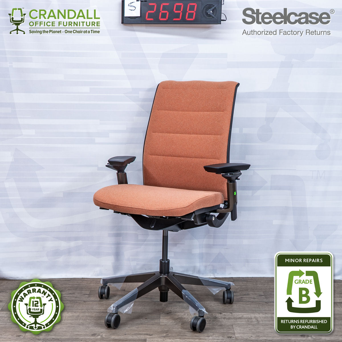 S-2698 - Steelcase V2 Think - Grade B – Crandall Office Furniture