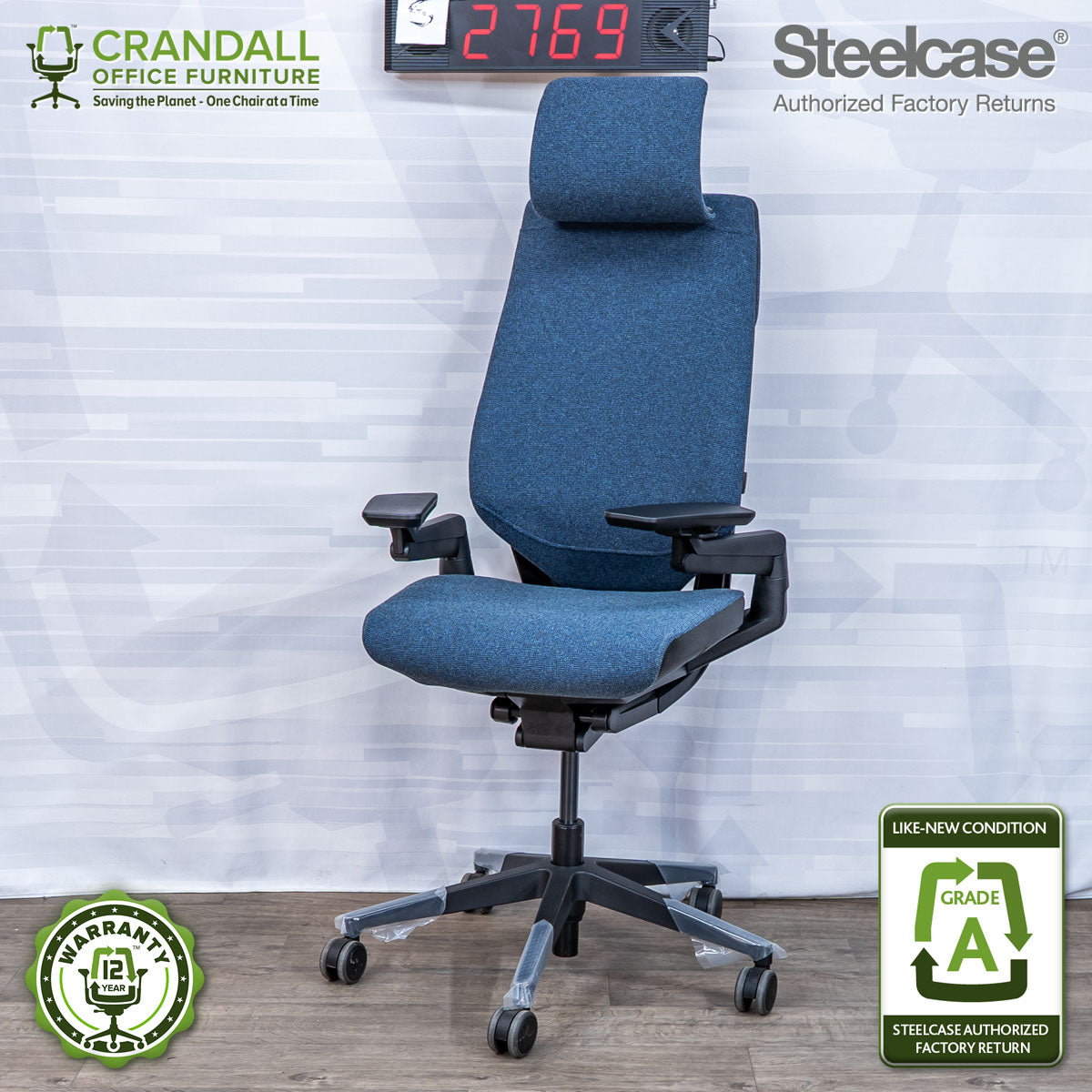 S-2769 - Steelcase Gesture with Headrest - Grade A