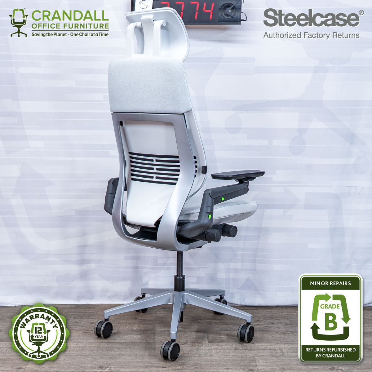 S-2774 - Steelcase Gesture with Headrest - Grade B