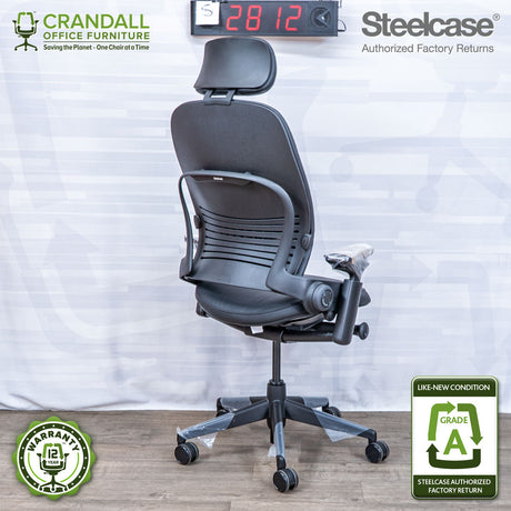 S-2812 - Steelcase V2 Leap with Headrest - Grade A