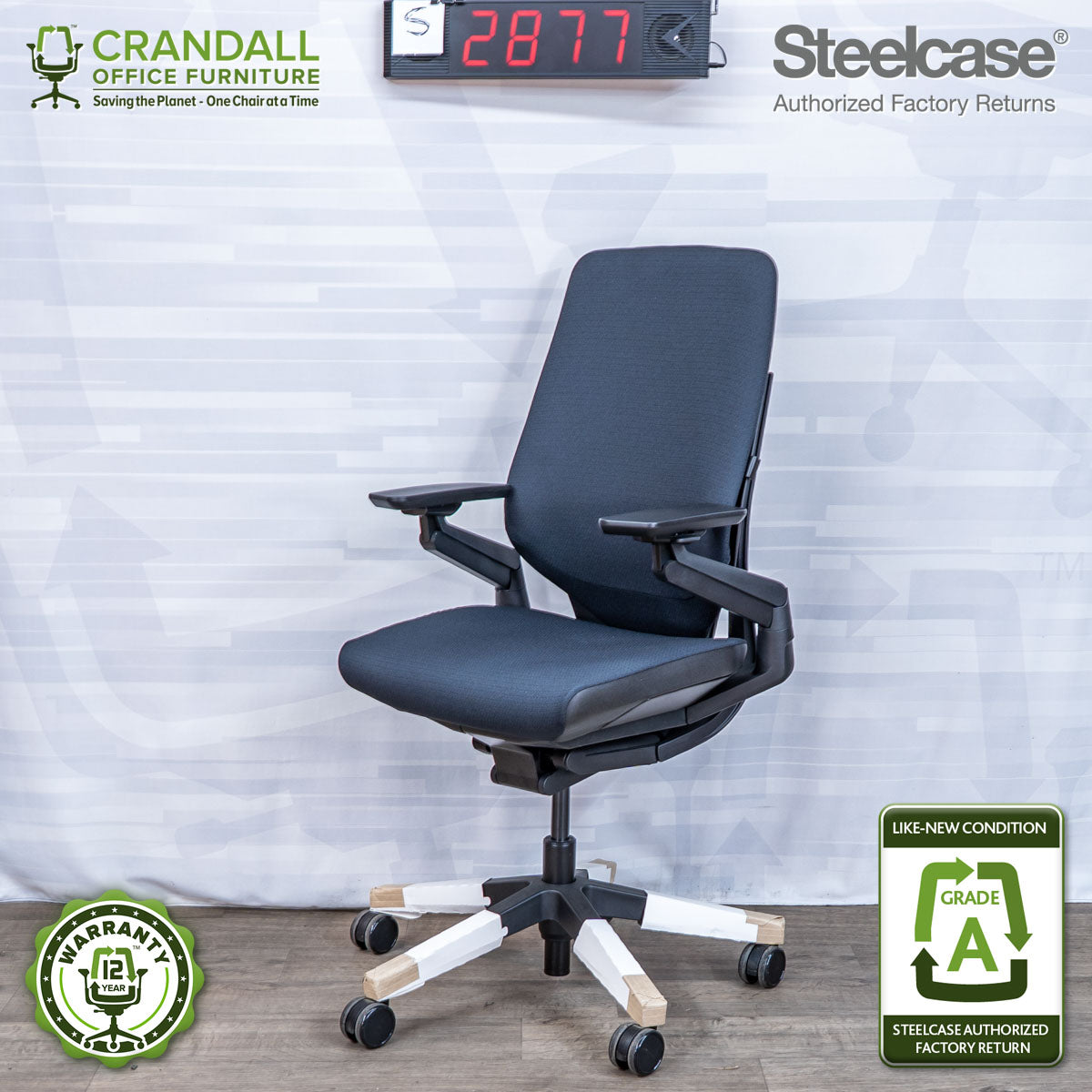 S-2877 - Steelcase Gesture - Grade A – Crandall Office Furniture