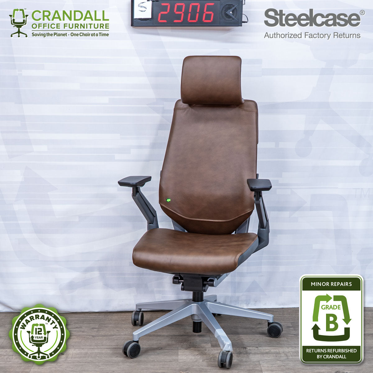 S-2906 - Steelcase Gesture with Headrest - Grade B
