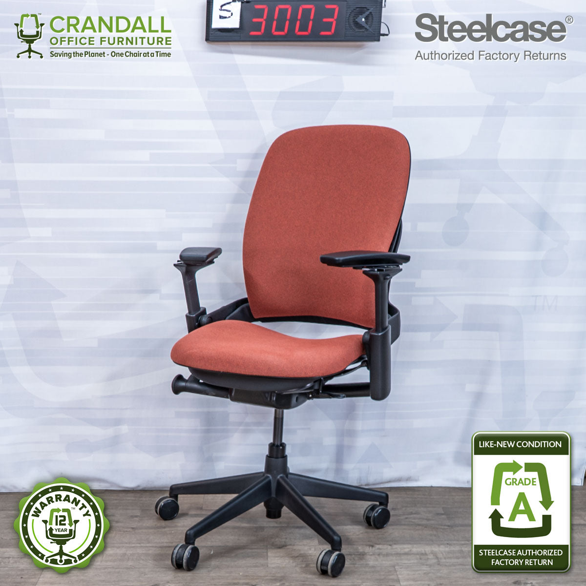S-3003 - Steelcase V2 Leap - Grade A