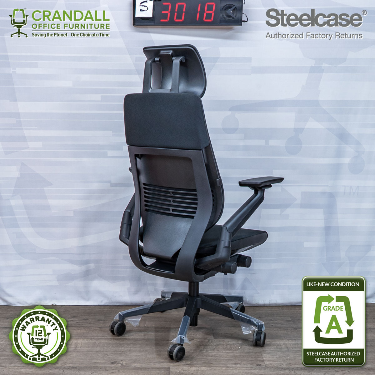 S-3018 - Steelcase Gesture with Headrest - Grade A