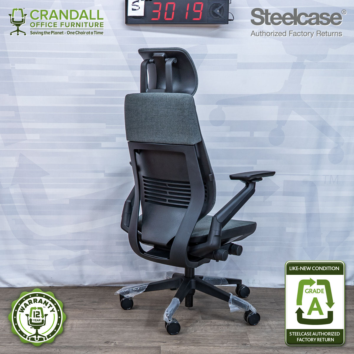 S-3019 - Steelcase Gesture with Headrest - Grade A