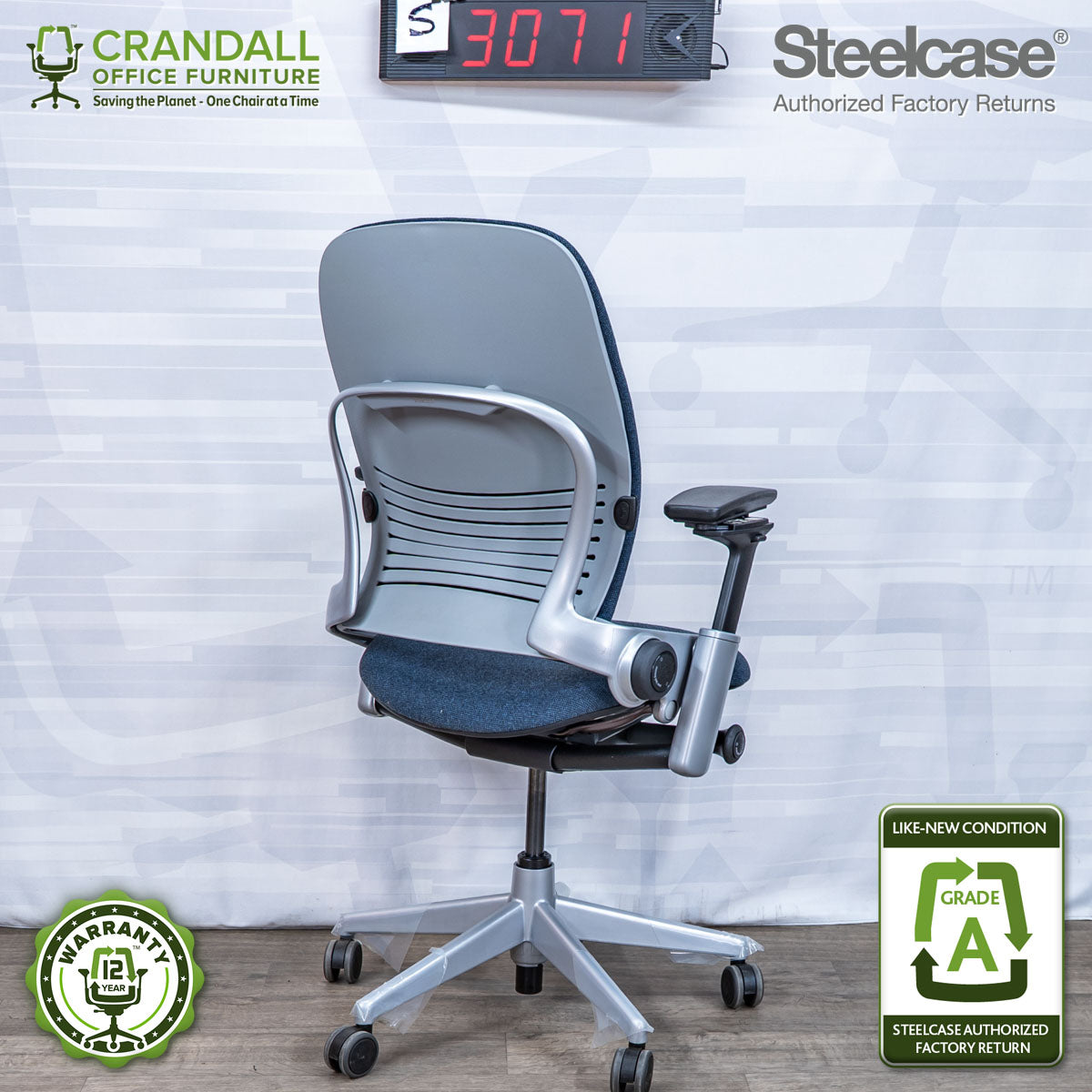 S-3071 - Steelcase V2 Leap - Grade A