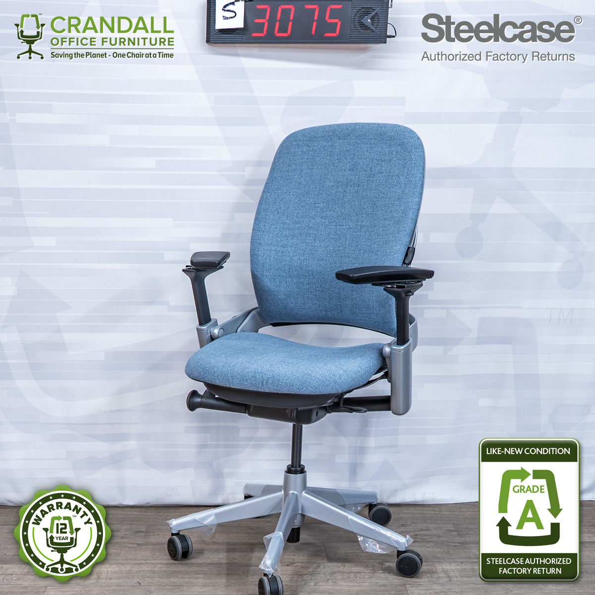 S-3075 - Steelcase V2 Leap - Grade A
