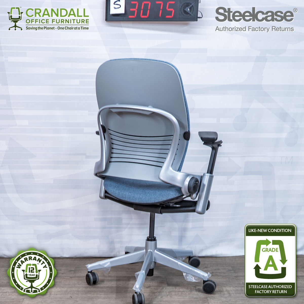 S-3075 - Steelcase V2 Leap - Grade A