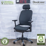 S-3076 - Steelcase V2 Leap with Headrest - Grade A