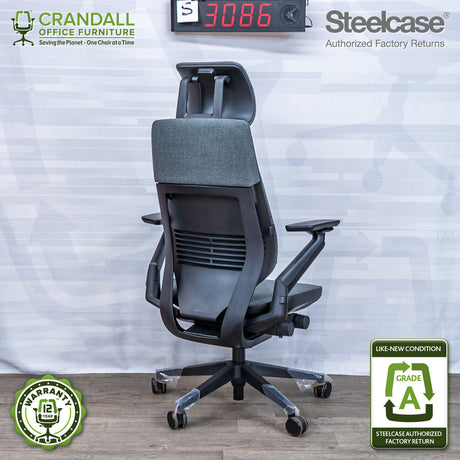 S-3086 - Steelcase Gesture with Headrest- Grade A