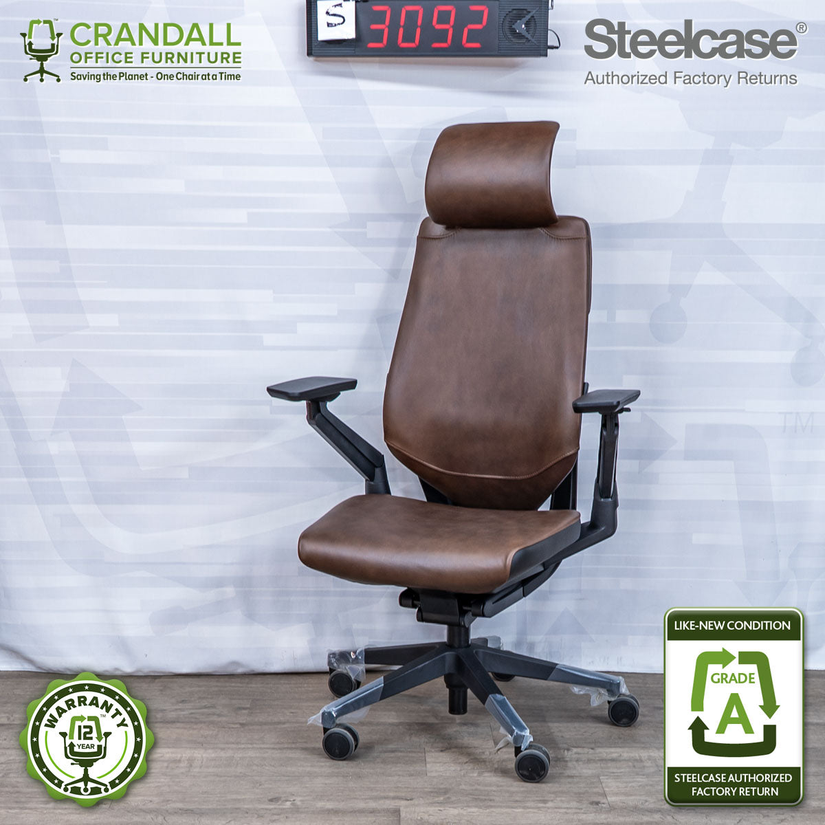 S-3092 - Steelcase Gesture with Headrest- Grade A