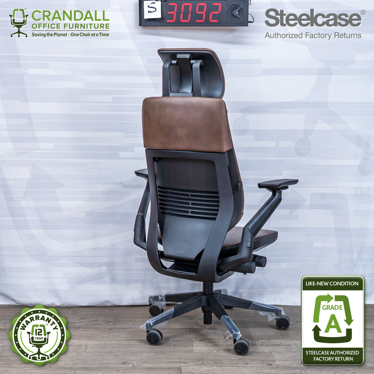 S-3092 - Steelcase Gesture with Headrest- Grade A
