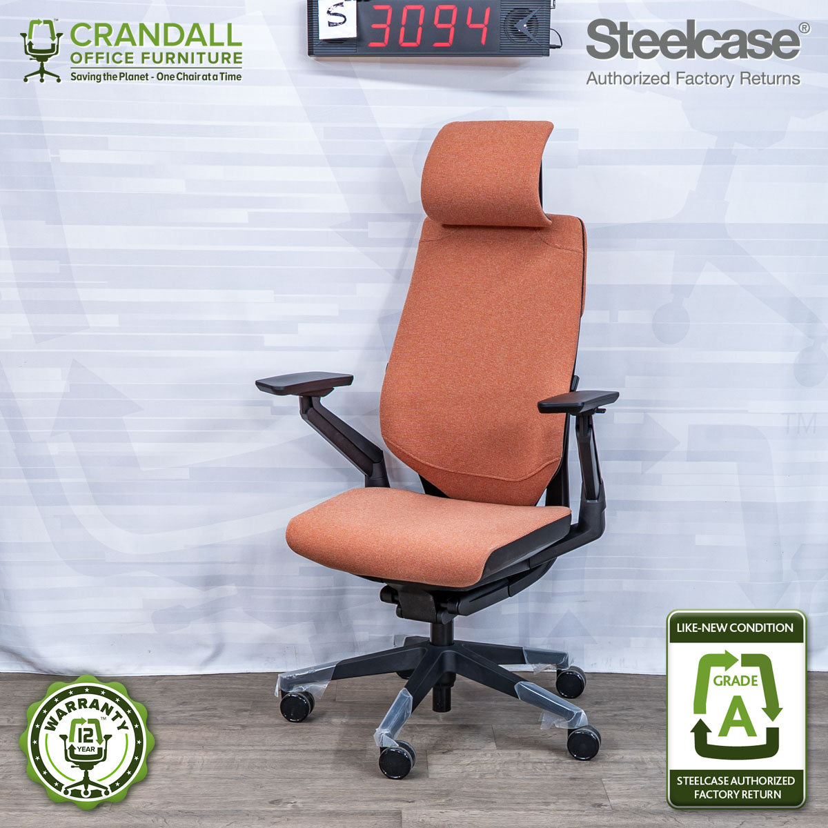 S-3094 - Steelcase Gesture with Headrest - Grade A
