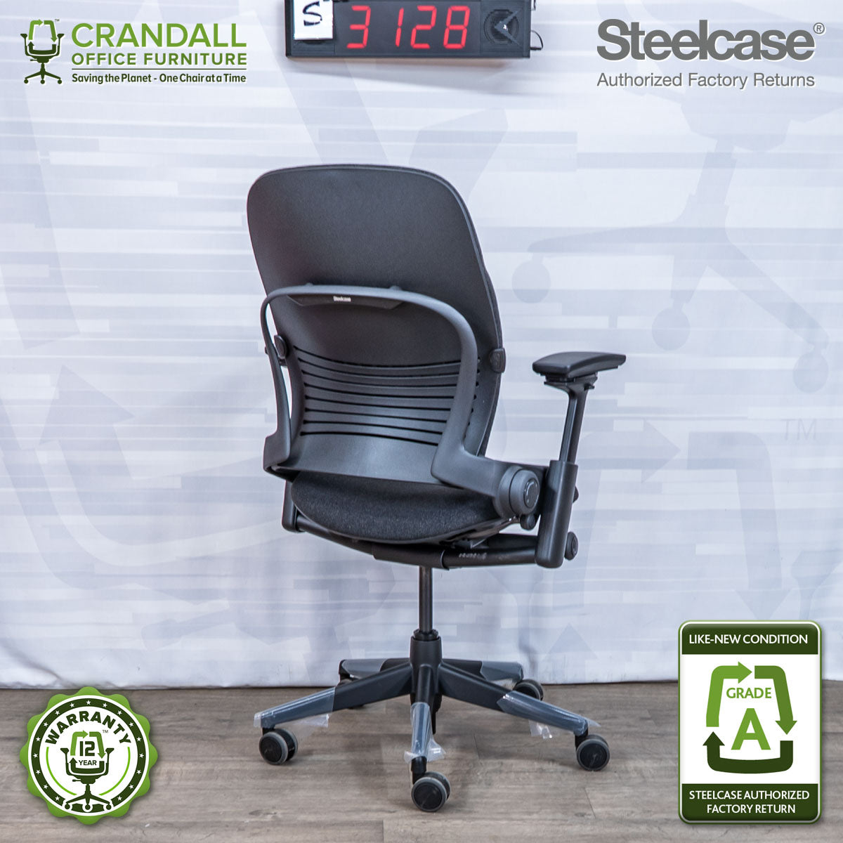 S-3128 - Steelcase V2 Leap - Grade A