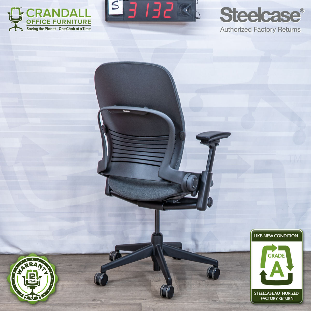 S-3132 - Steelcase V2 Leap - Grade A