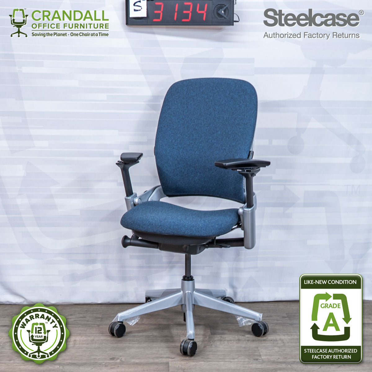 S-3134 - Steelcase V2 Leap - Grade A