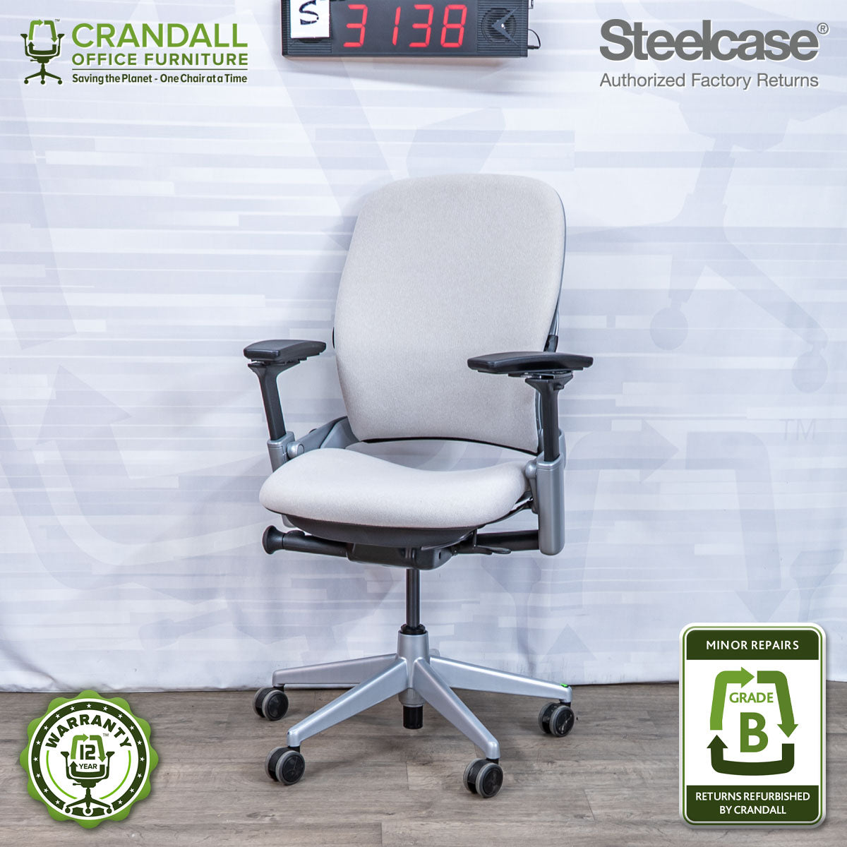 S-3138 - Steelcase V2 Leap - Grade B