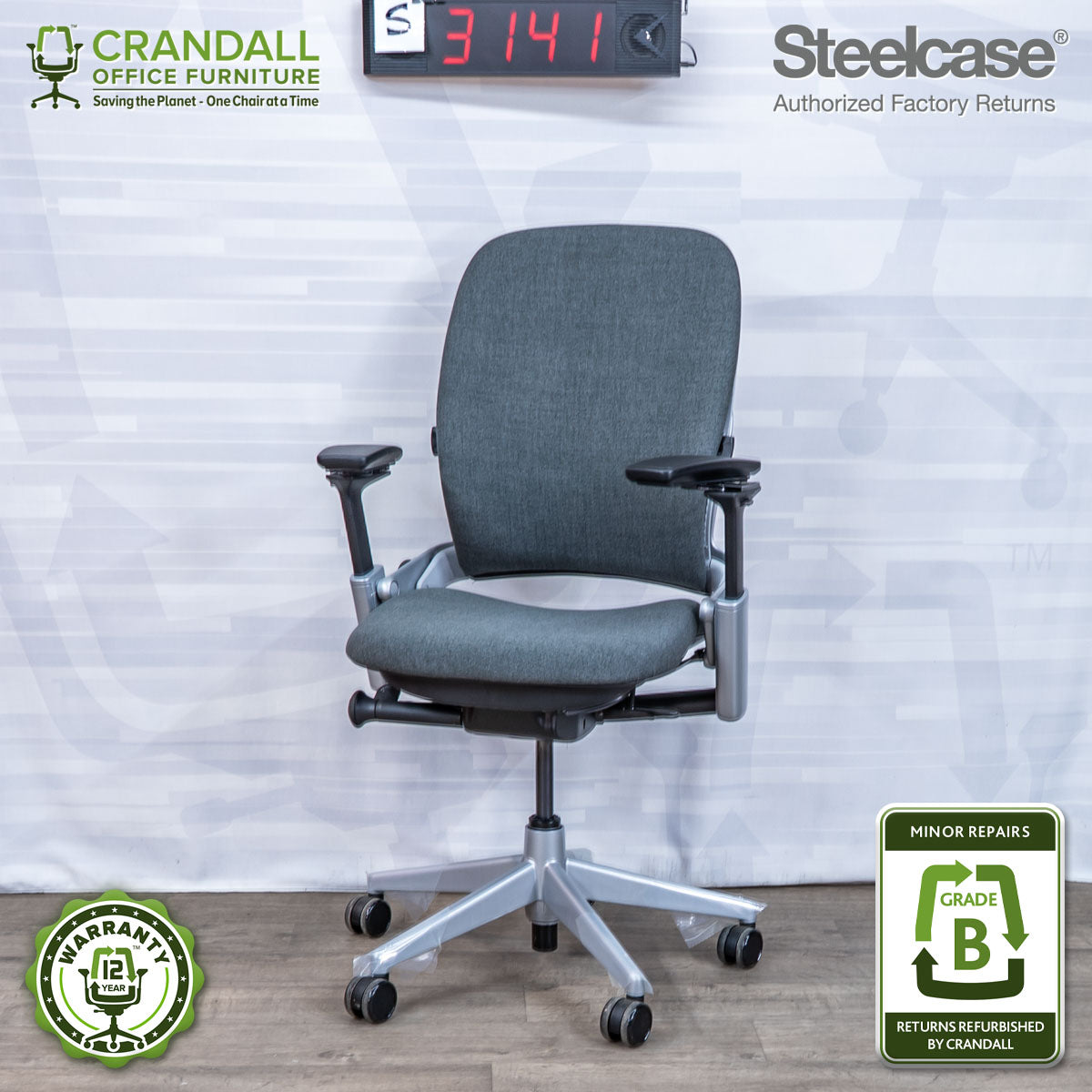 S-3141 - Steelcase V2 Leap - Grade B
