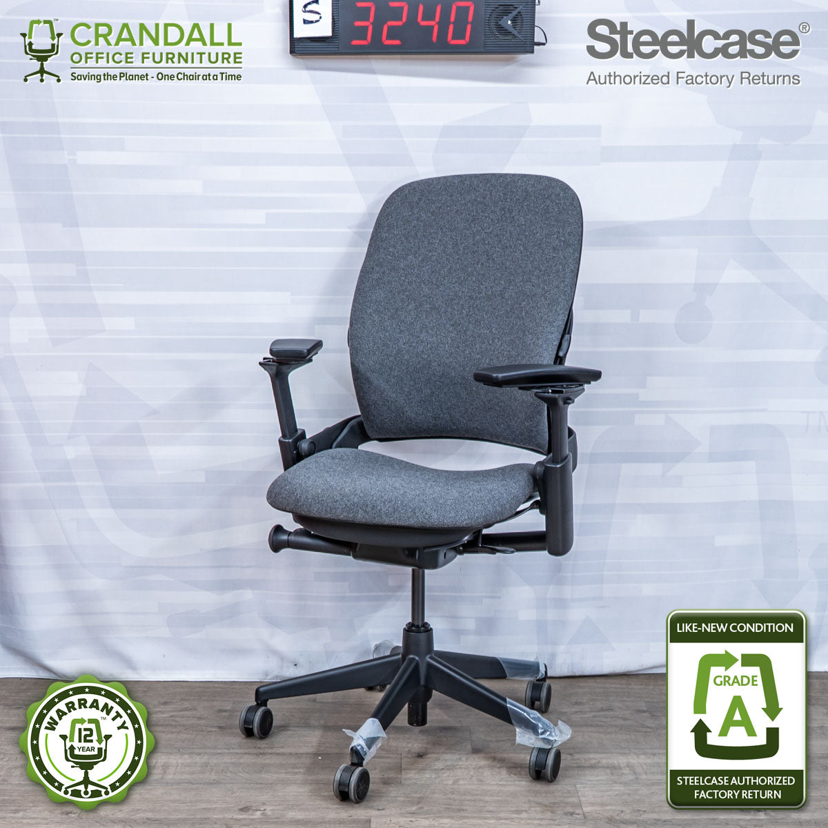 S-3240 - Steelcase V2 Leap- Grade A