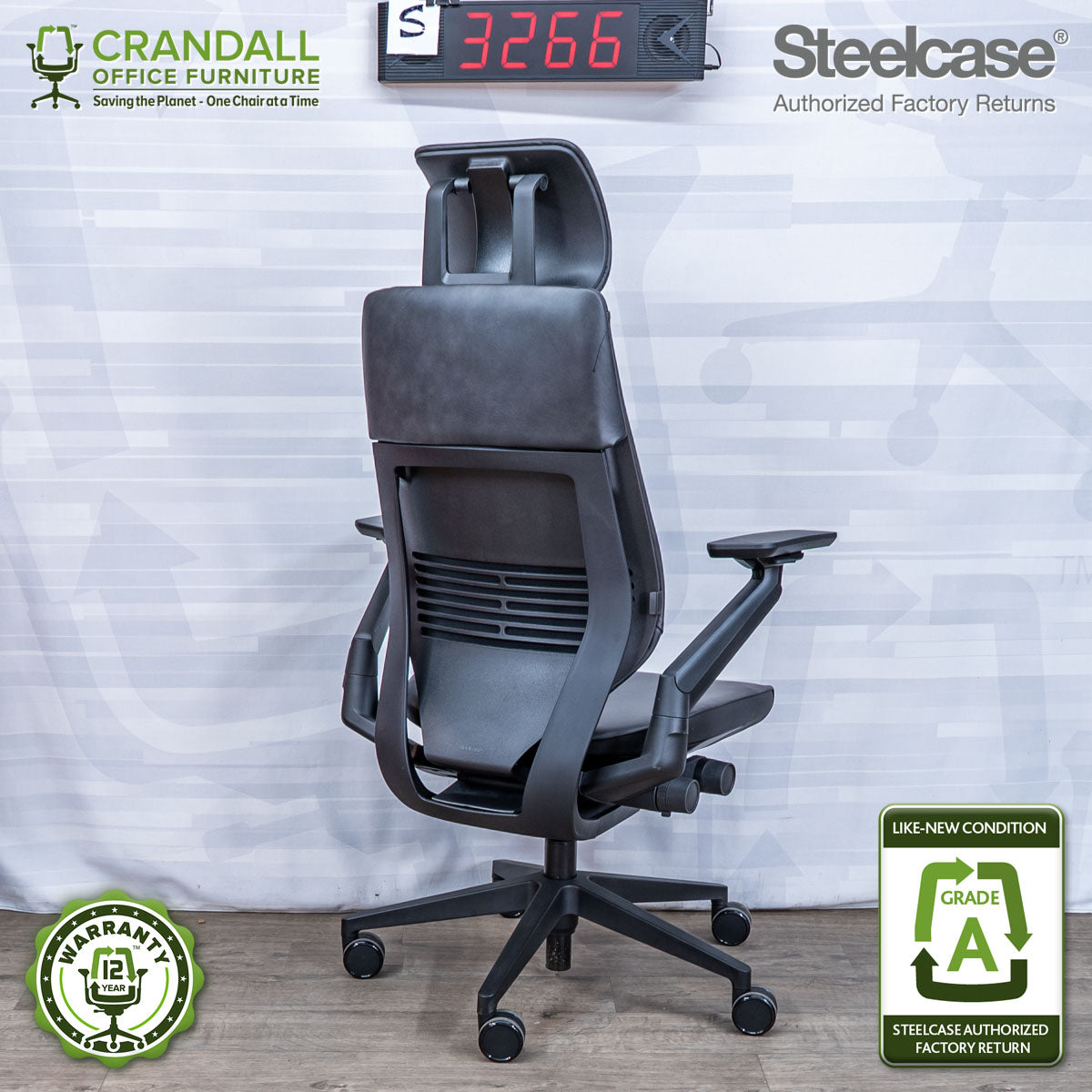 S-3266 - Steelcase Gesture with Headrest - Grade A