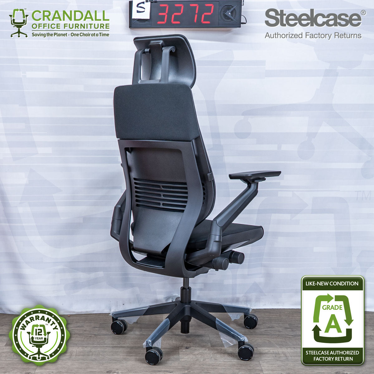 S-3272 - Steelcase Gesture with Headrest - Grade A