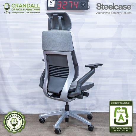 S-3274 - Steelcase Gesture with Headrest - Grade A