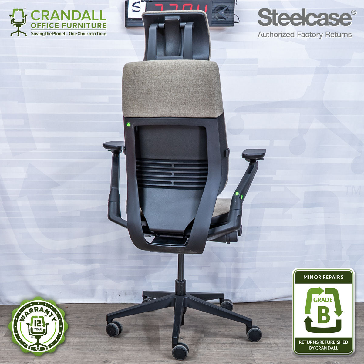 S-3294 - Steelcase Gesture with Headrest - Grade B