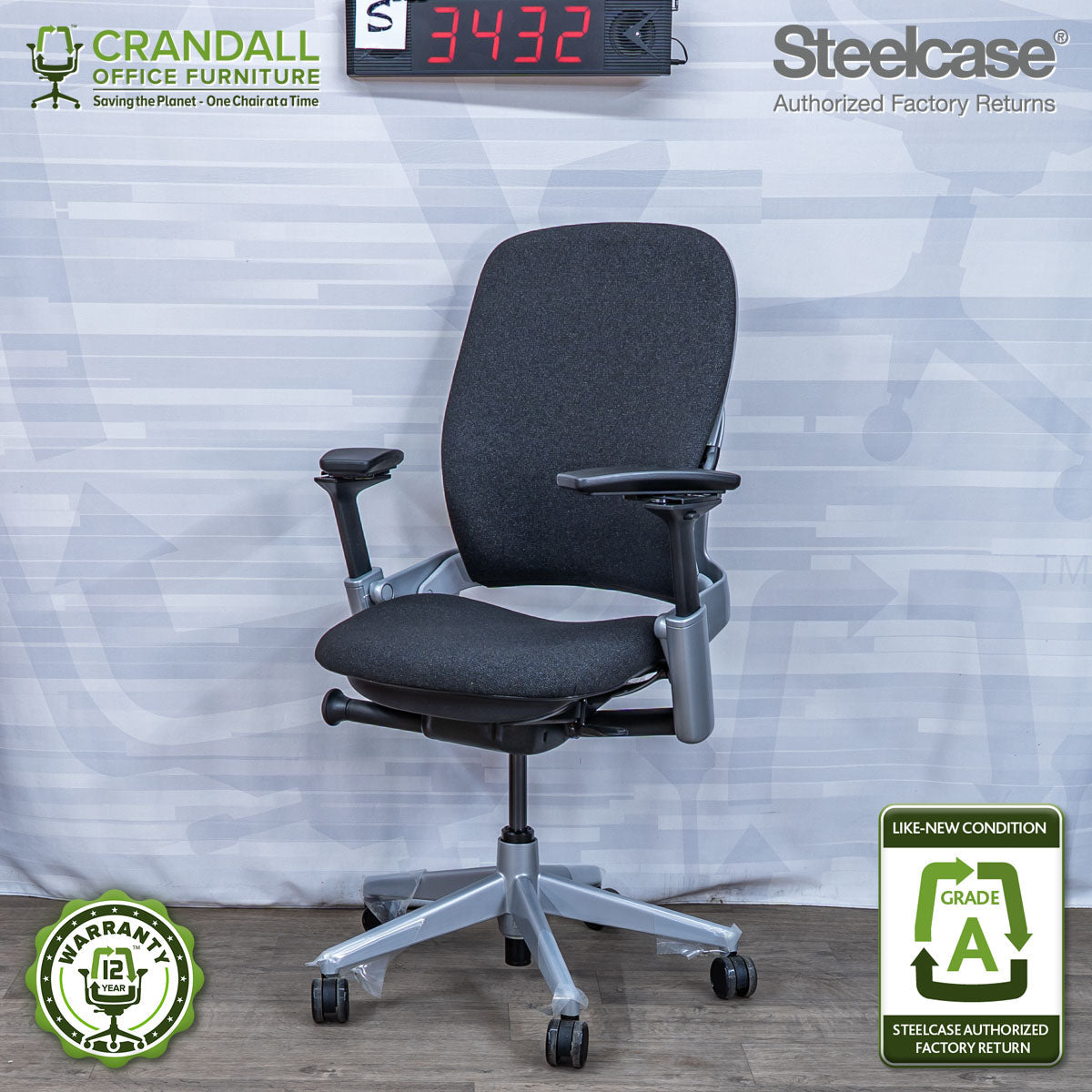 S-3432 - Steelcase V2 Leap - Grade A